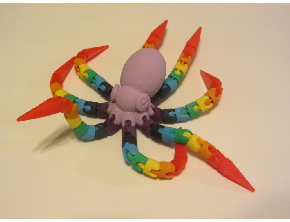 章鱼-关节可活动3D打印模型