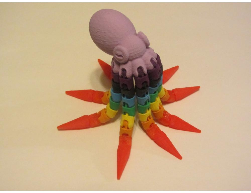 章鱼-关节可活动3D打印模型