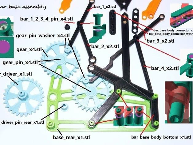 运动的狗3D打印模型