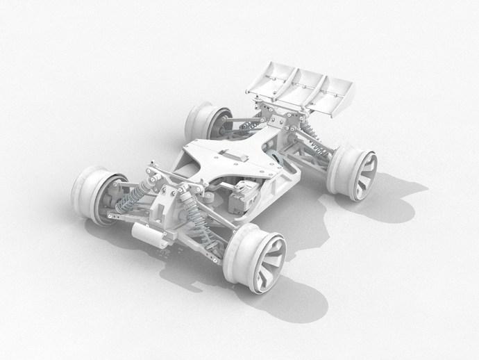 1:10四驱概念车3D打印模型