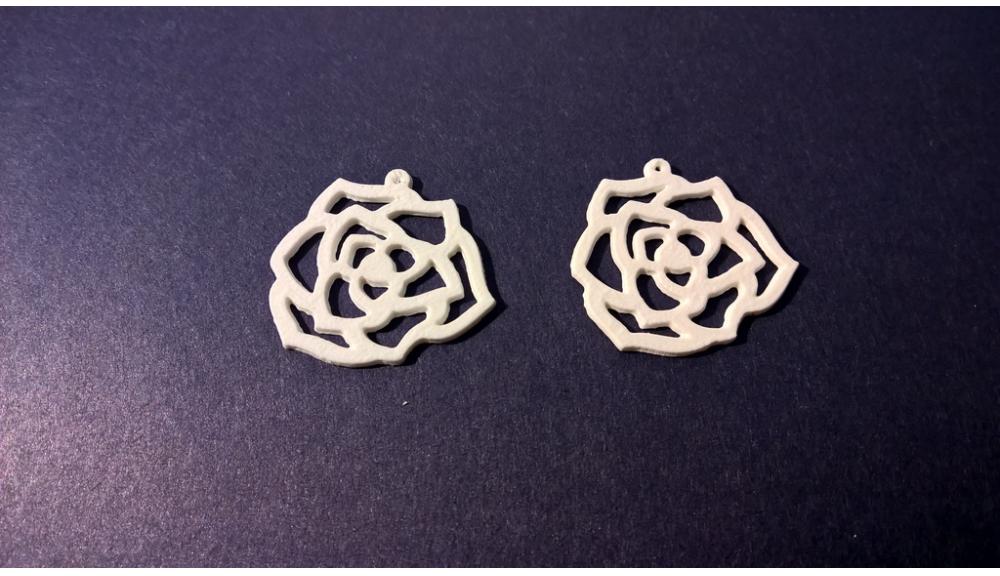 玫瑰吊坠3D打印模型