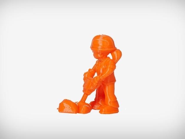 小人小玩偶建设者贝蒂3D打印模型