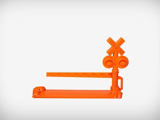 玩具模型火车道标志3D打印模型