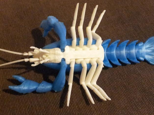 铰链式小龙虾3D打印模型