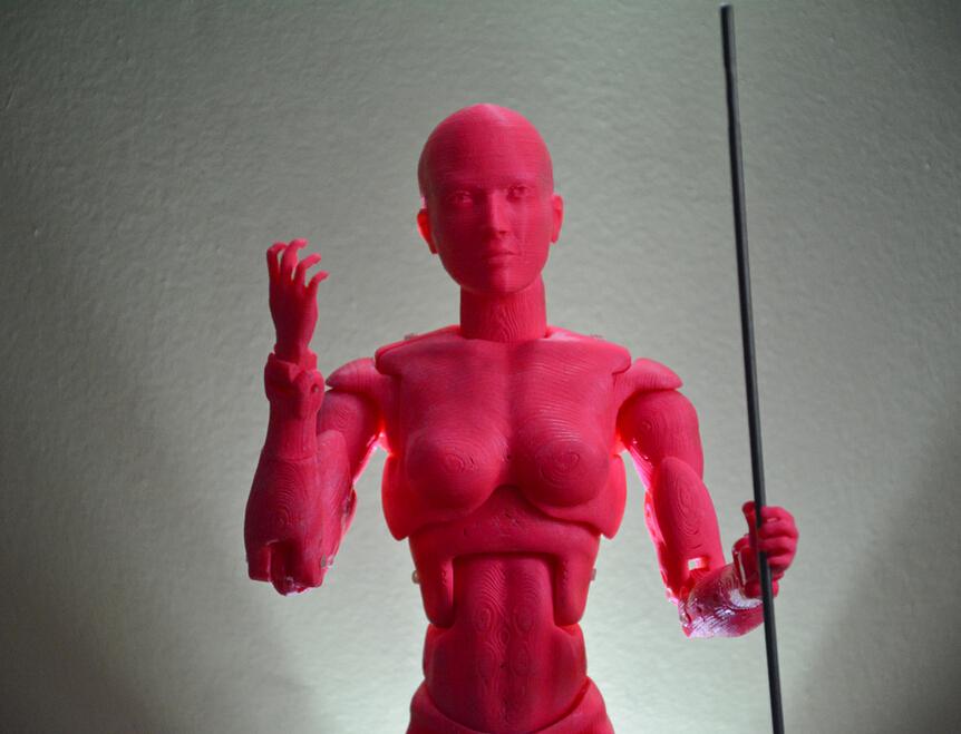 女性机器人3D打印模型