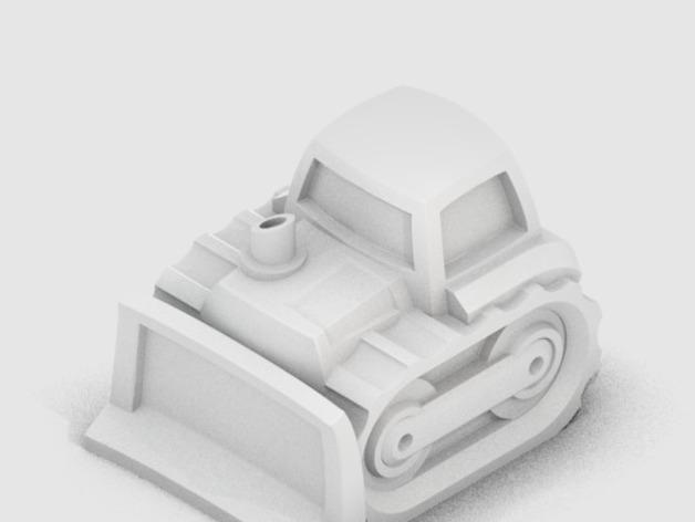 推土机玩具3D打印模型