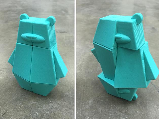 小熊拼图3D打印模型