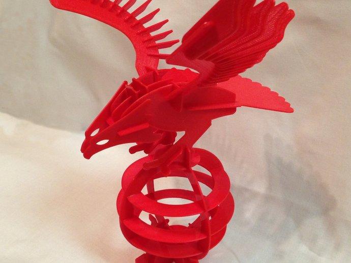 3D鹰的拼图3D打印模型