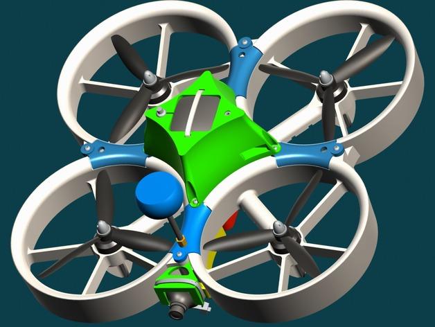 四轴飞行器3D打印模型
