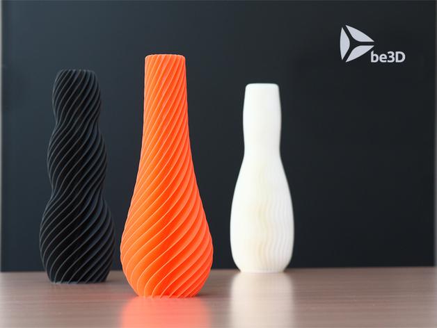螺旋的花瓶模型3D打印模型
