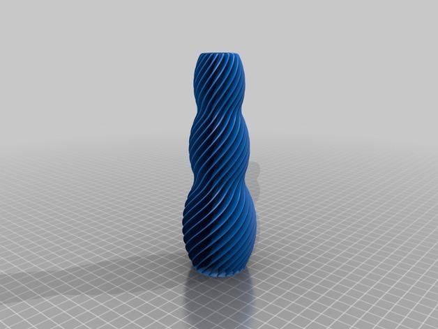 螺旋的花瓶模型3D打印模型