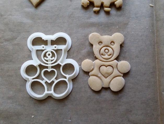 泰迪熊饼干模具3D打印模型