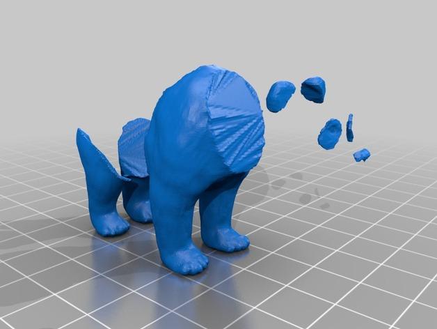呆呆的小熊猫3D打印模型