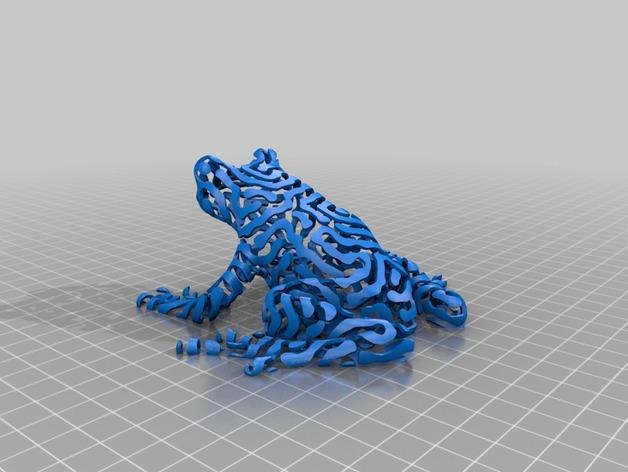 两色树蛙3D打印模型