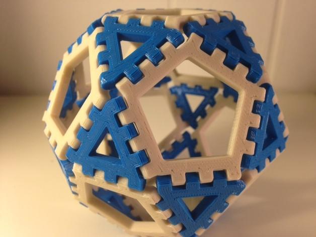 多面体建筑瓷砖3D打印模型