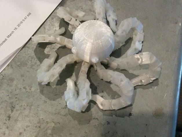 铰接式卡通章鱼3D打印模型