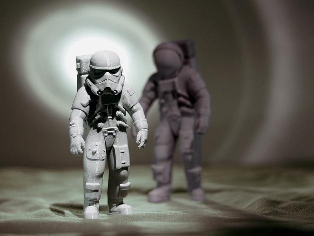 宇航员3D打印模型