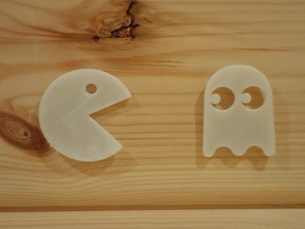 会发光的吃豆人与幽灵3D打印模型