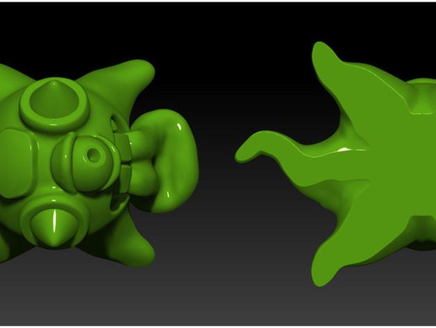 小怪物3D打印模型