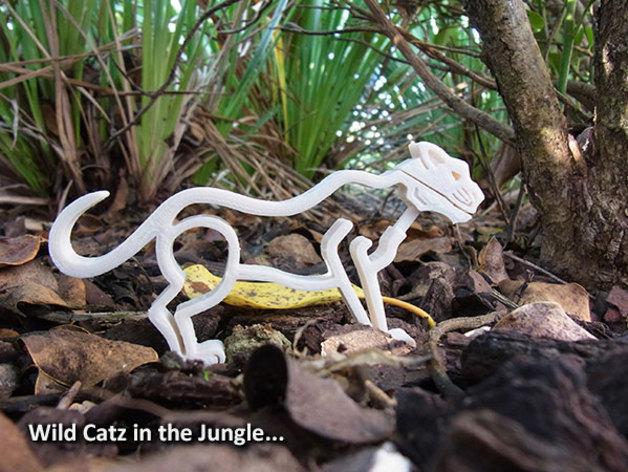 野生猫3D打印模型