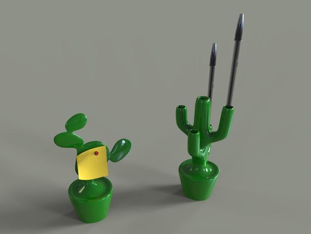 仙人掌桌面小工具3D打印模型
