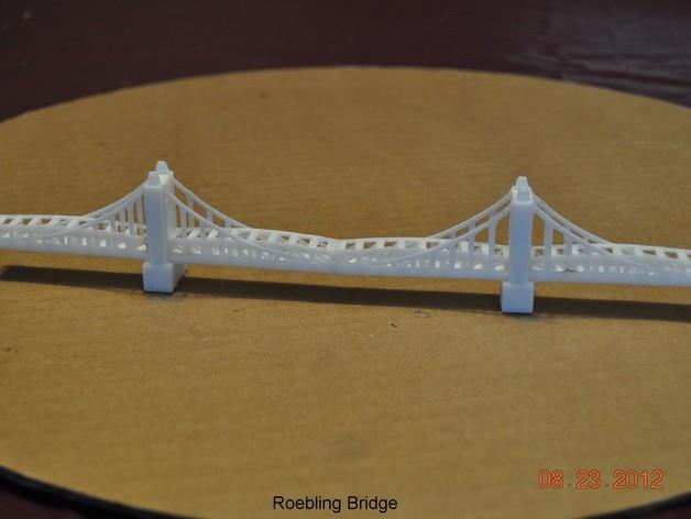 悬索桥3D打印模型