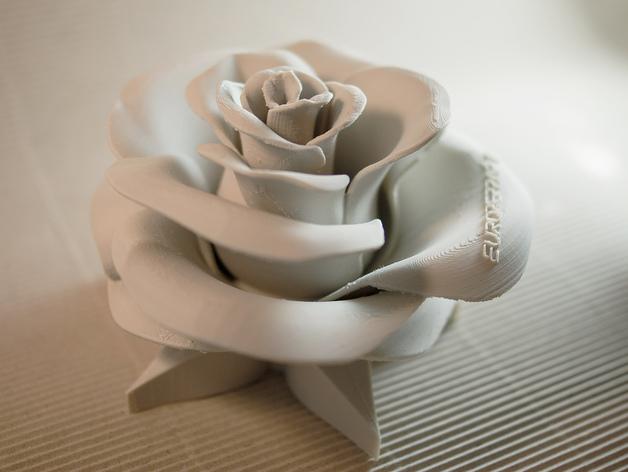玫瑰花3D打印模型