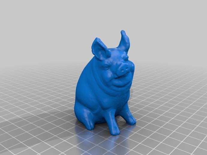 花园里的猪3D打印模型