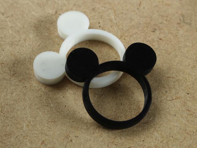 米老鼠戒指3D打印模型