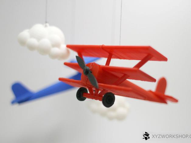 红巴伦飞行器3D打印模型