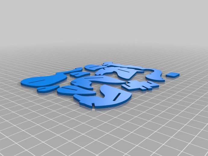 3D拼图马3D打印模型