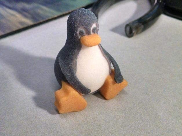 彩色的企鹅3D打印模型