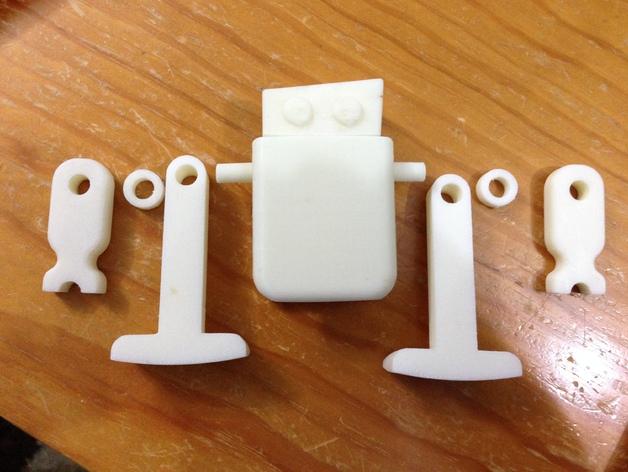行走的机器人3D打印模型