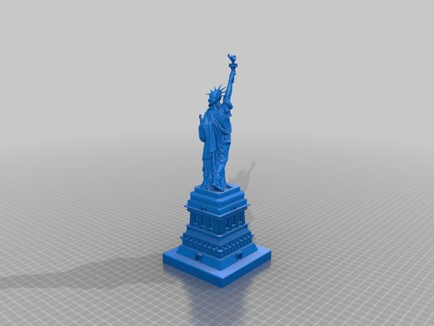 带底座的自由女神像3D打印模型