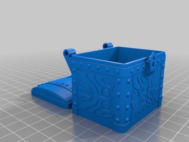 复古纹饰小宝箱3D打印模型