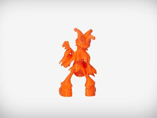 格拉斯顿伯里的龙之巴尔达的小丑3D打印模型