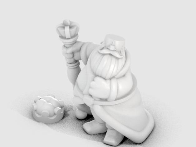 格拉斯顿伯里的龙之国王爱德华3D打印模型