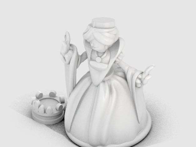 格拉斯顿伯里的龙之伊莎贝拉女王3D打印模型