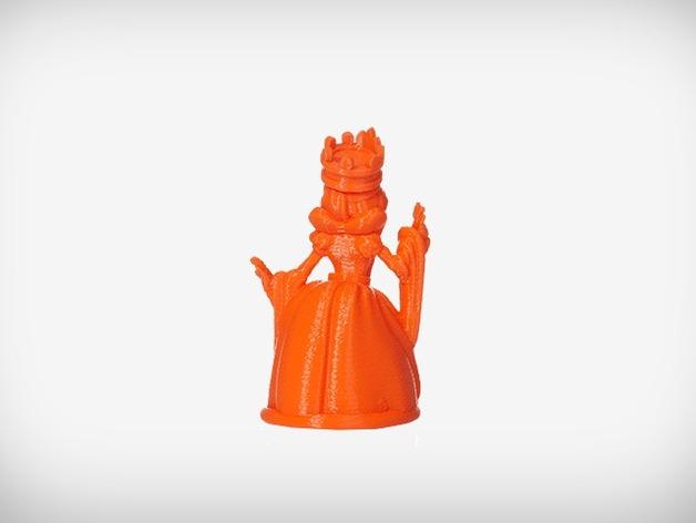 格拉斯顿伯里的龙之伊莎贝拉女王3D打印模型