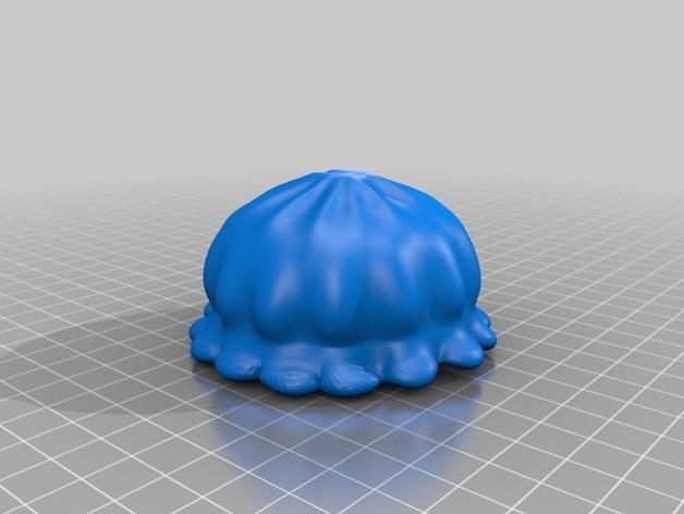 铰链式关节可活动的水母3D打印模型