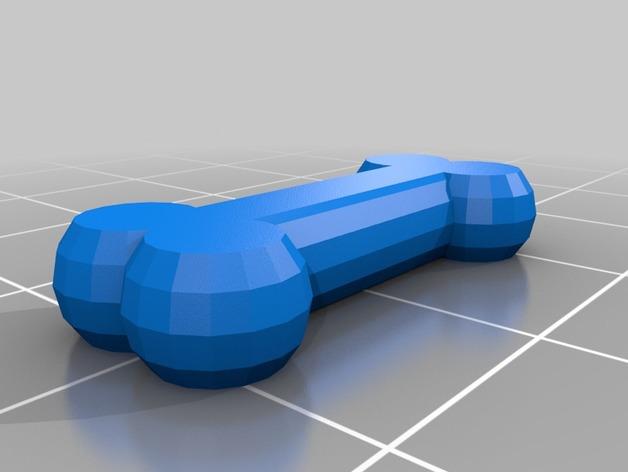 狗吃骨头3D打印模型