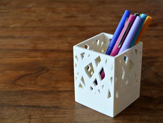 方形笔筒3D打印模型