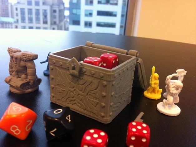 骰子收纳箱3D打印模型