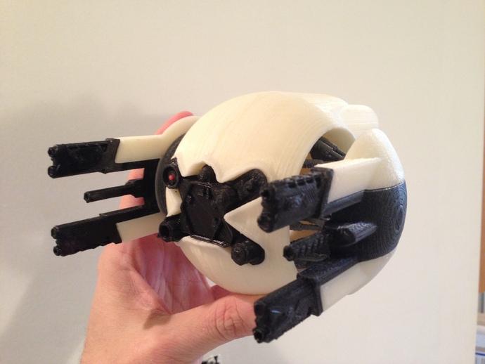 后卫无人机3D打印模型