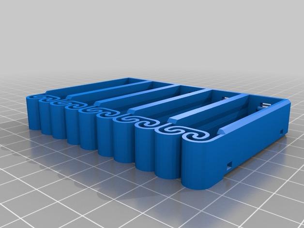 弯曲电池盒3D打印模型