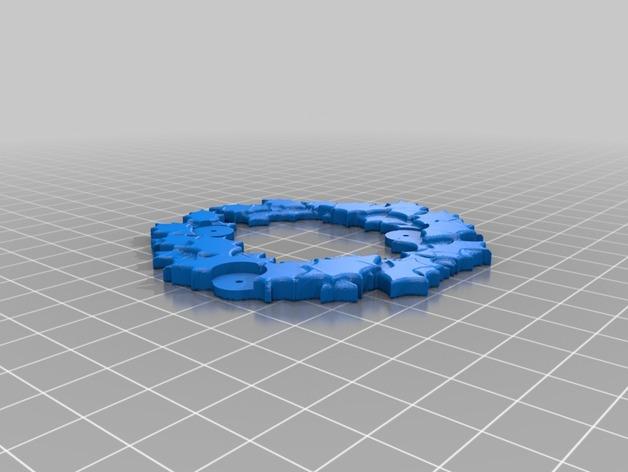 花环和丝带胸针3D打印模型