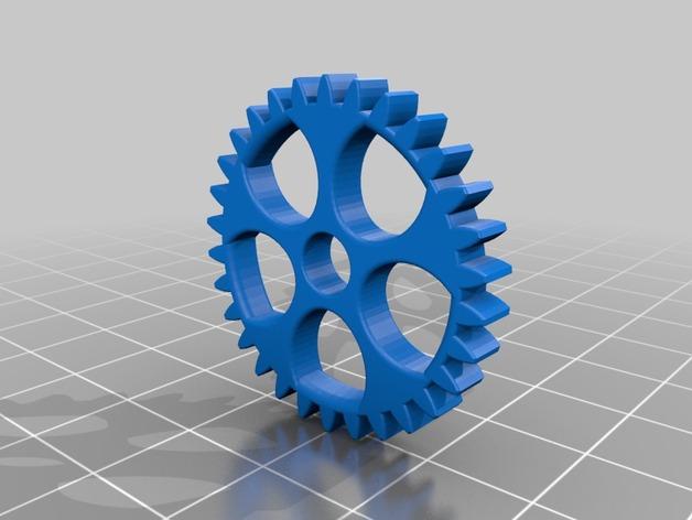 齿轮钥匙圈3D打印模型