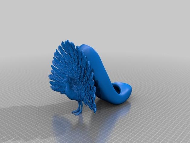 孔雀高跟鞋3D打印模型