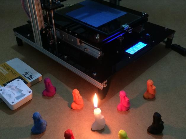 石像烛台模具3D打印模型