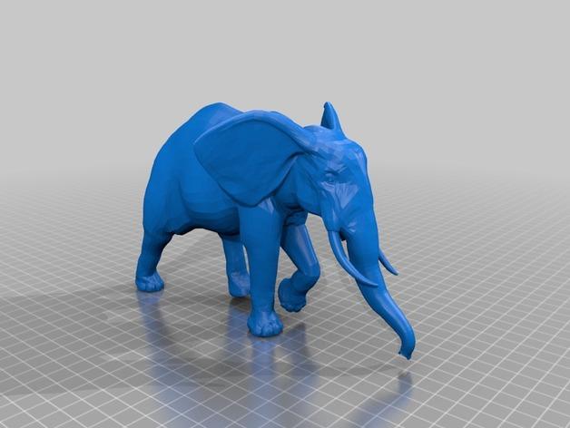 行走的大象3D打印模型